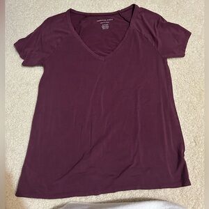 V-Neck Burgundy Women's Top
